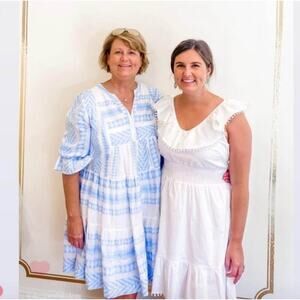 Southern Frock Womens Mini Dress Size M Medium White Graduation Wedding Preppy